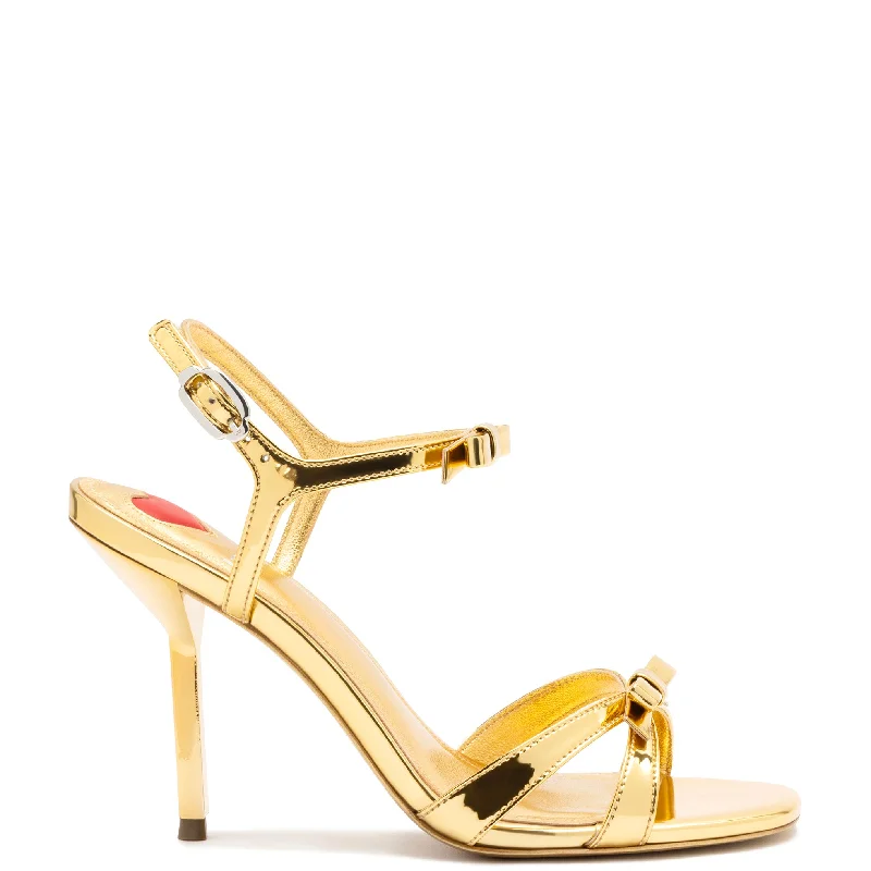 Brooks Sandal In Gold Specchio Ivy League - Inspired Derby Look 