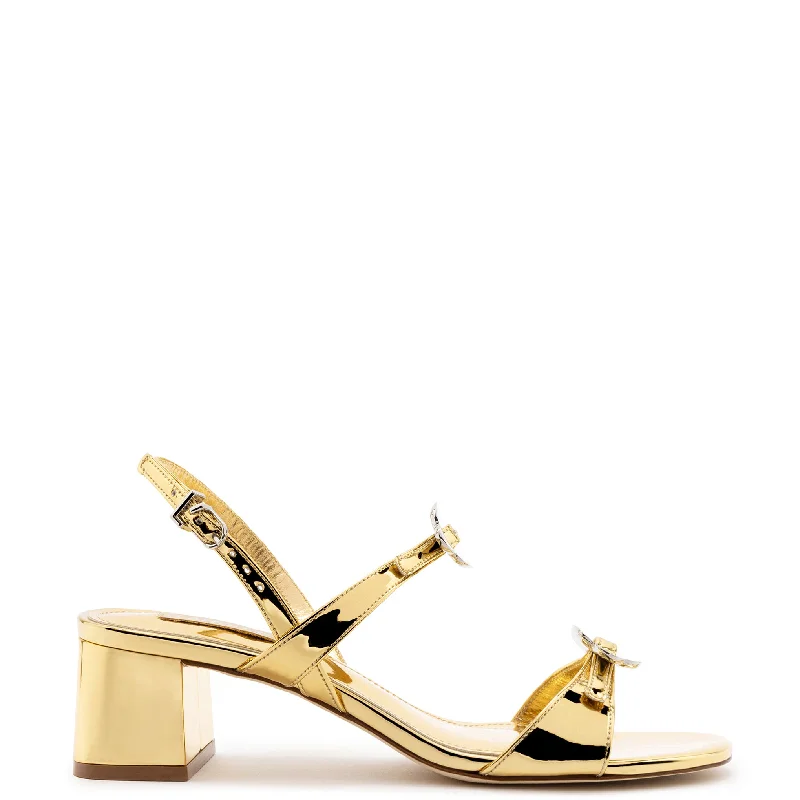 Tinx Block In Gold Specchio Elastic - Sided Chelsea Look  