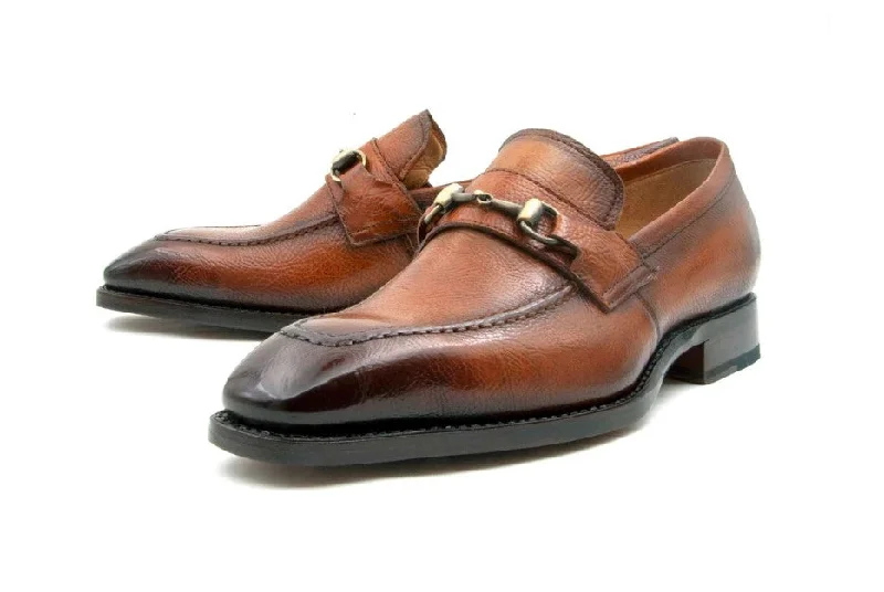 "Harry" Lama Skin Slip-On Loafer Cognac Skateboarding Sneaker Style  