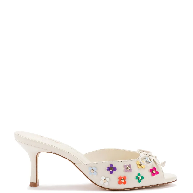 Jasmine Mule In Ivory and Multicolor Leather Smart - Shoe Functionality Style  
