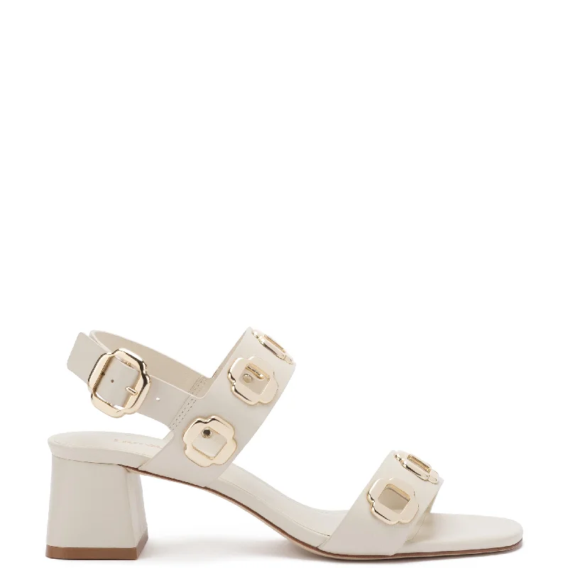 Milan Sandal In Ivory Leather Minimalist Sneaker Style  