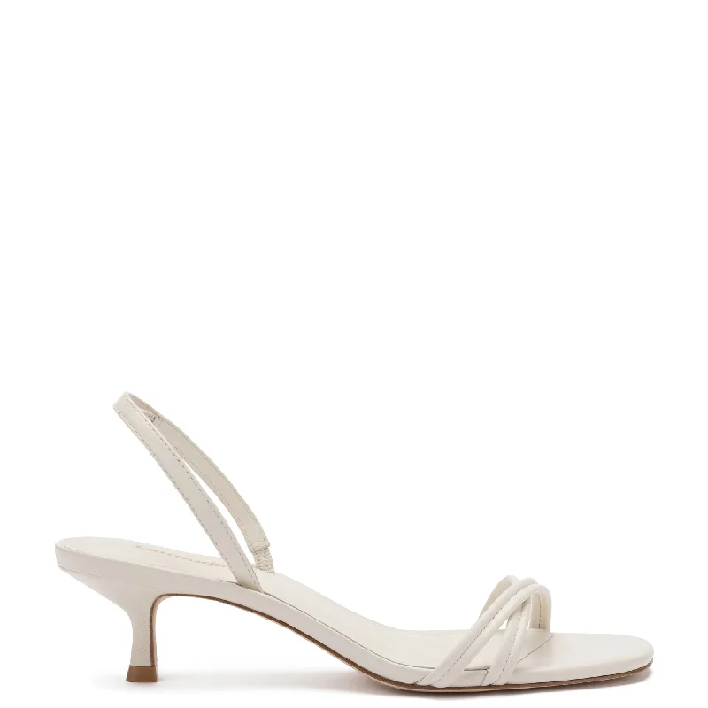 Mini Annie Sandal In Ivory Leather Brogue Oxford Aesthetic 