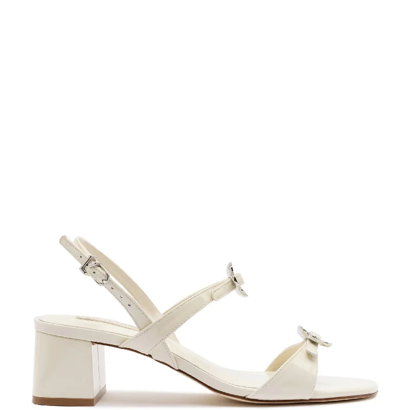 Tinx Block In Ivory Patent Leather Skateboarding Sneaker Style  