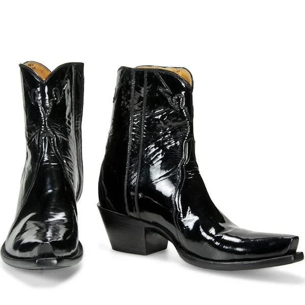 Lesley Ankle Zipper Checkered Shoe Pattern Look  
