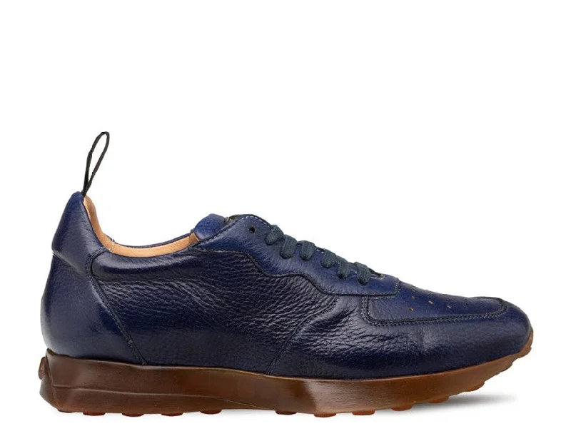 Mezlan "Gerardo" Deerskin Sneaker-Blue Inflatable Shoe Look 