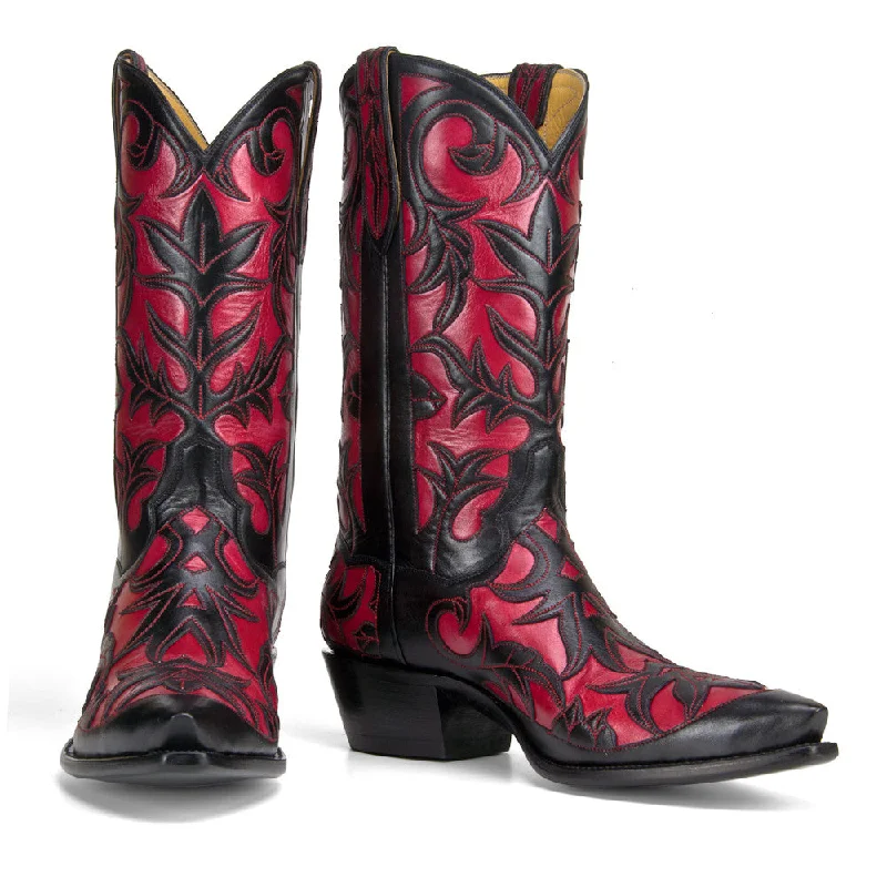Monet 12" - Black/Red Zip - Up Boot Style  