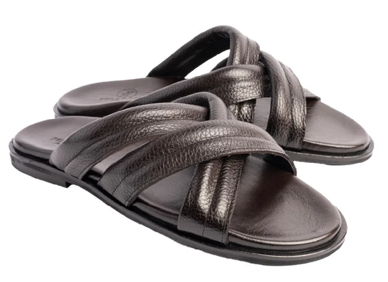 Pelle "Balaer" Slip-On Calfskin Sandal Brown Hiking Boot Durability Style  