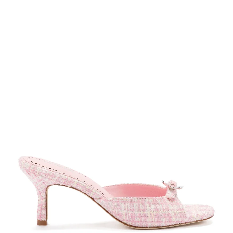 Daisy Mule In Quartz Tweed Striped Shoe Style  