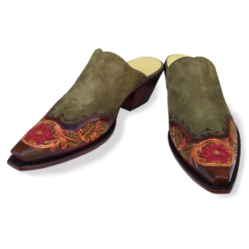 Saddle Floral Mule Hip - Hop Sneaker Style  