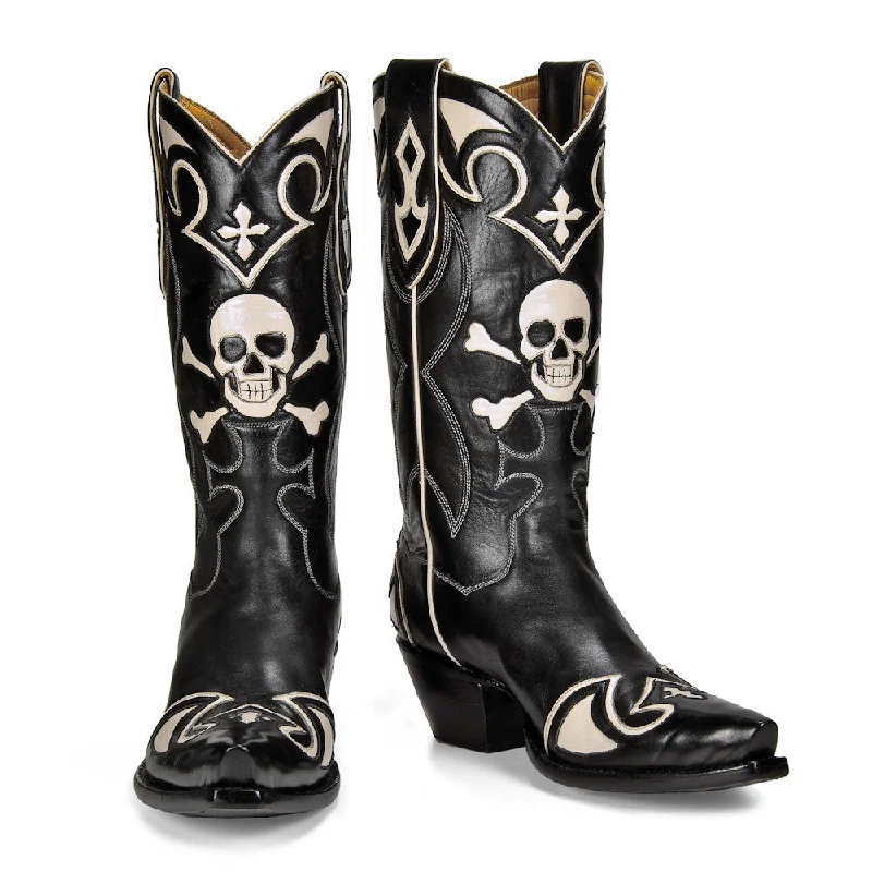 Skull & Crossbones 12" Patchwork Shoe Aesthetic  
