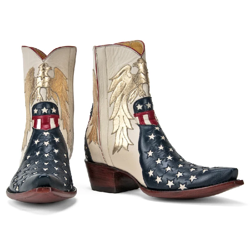 Stars and Stripes Ankle Zipper Blue Coast Loafer Aesthetic 
