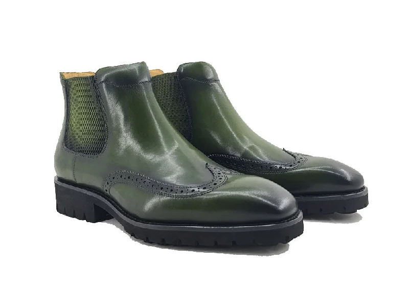 Style: 515-13-Olive Business Monk Strap Style  