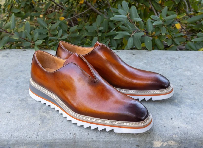 Style: 550-08-Cognac Hemp - Material Shoe Style  