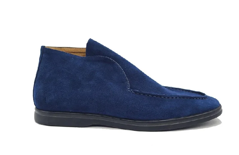 Style: 715-03s-Navy Moccasin Soft - Sole Style  