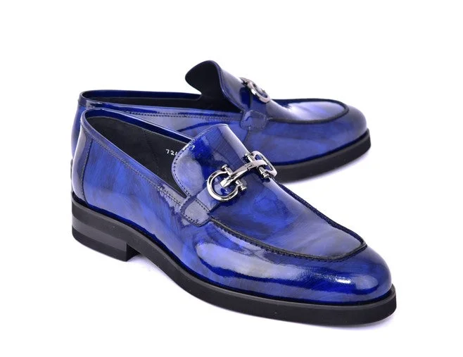 Style: 7249-Blue Marble British Gentleman Oxford Style  