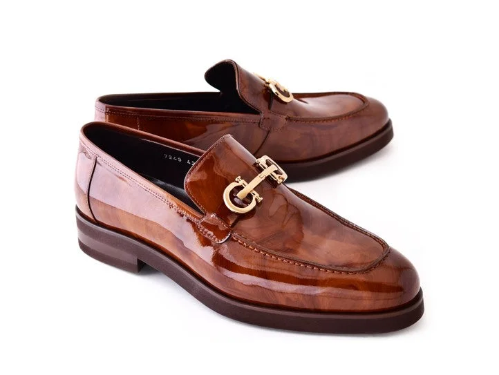 Style: 7249-Brown Marble Minimalist Sneaker Style  