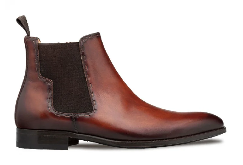 Style: E20484-Cognac/Rust Ankle - High Military Boot Style  