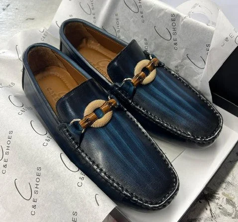 Style: Miami-Blue Striped Shoe Style  