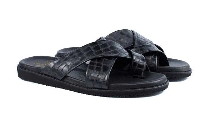 Style: Resort-Black Business Monk Strap Style  