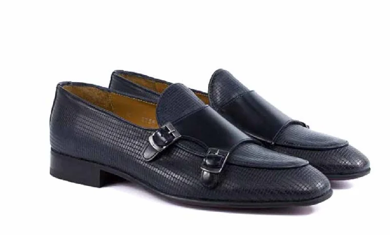 Style: Tomaso-P000597-Navy Combat - Inspired Military Boot Look  