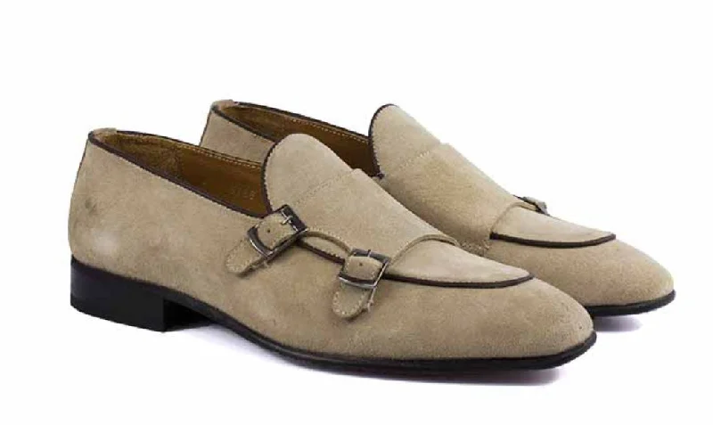 Style: Tomaso-P000598-Taupe Leather Driving Shoe Style  