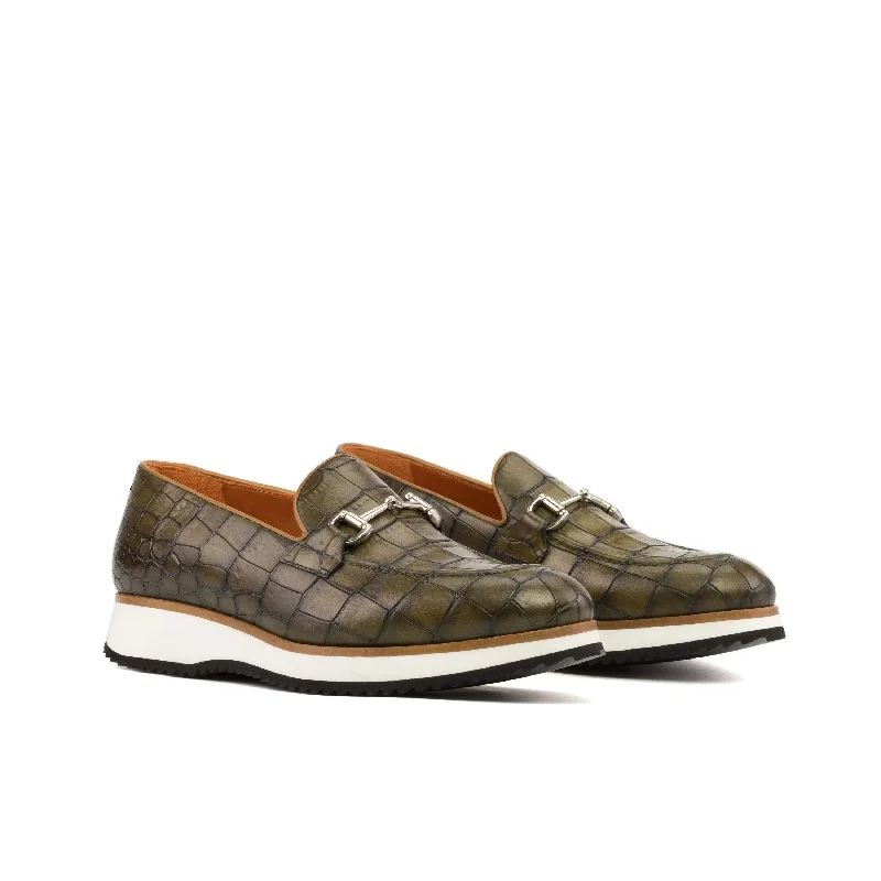 DapperFam Luciano in Olive / Cognac Men's Italian Leather Quick - Dry Hiking Shoe Style DapperFam Luciano in Olive / Cognac Men's Italian Leather Quick - Dry Hiking Shoe Style