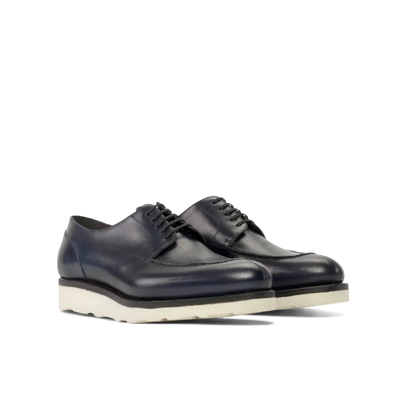 DapperFam Lorenzo in Navy Men's Italian Leather Derby Split Toe Patchwork Shoe Aesthetic DapperFam Lorenzo in Navy Men's Italian Leather Derby Split Toe Patchwork Shoe Aesthetic