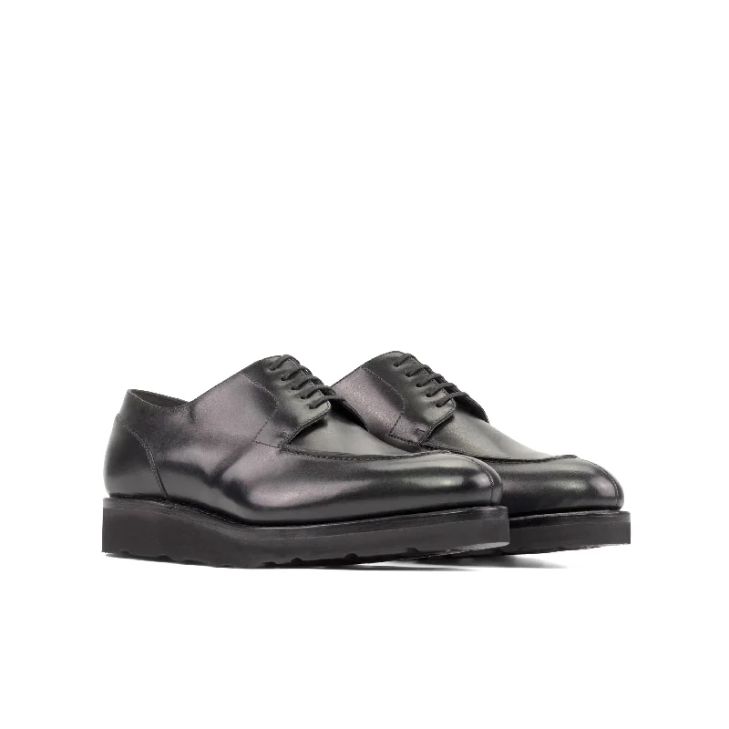 DapperFam Lorenzo in Black Men's Italian Leather Derby Split Toe Two - Tone Shoe Design DapperFam Lorenzo in Black Men's Italian Leather Derby Split Toe Two - Tone Shoe Design