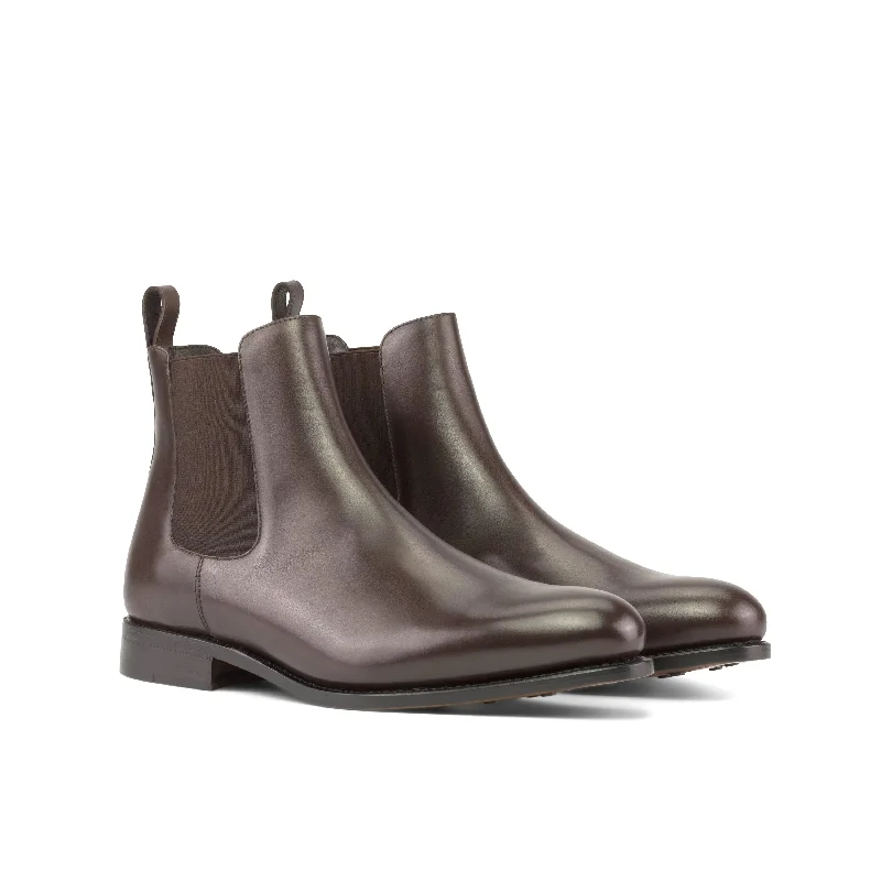 DapperFam Monza in Dark Brown Men's Italian Leather Chelsea Boot Ivy League - Inspired Derby Look DapperFam Monza in Dark Brown Men's Italian Leather Chelsea Boot Ivy League - Inspired Derby Look