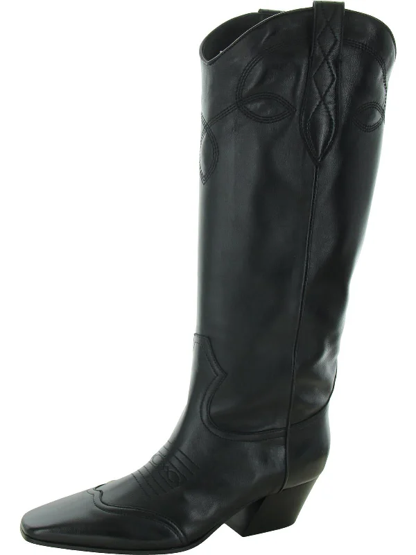 Abilene Womens Tall Block Heel Cowboy, Western Boots Victorian - Era Boot Style  