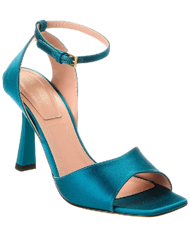 Alberta Ferretti Satin Sandal Dressy Chelsea Boot Style 