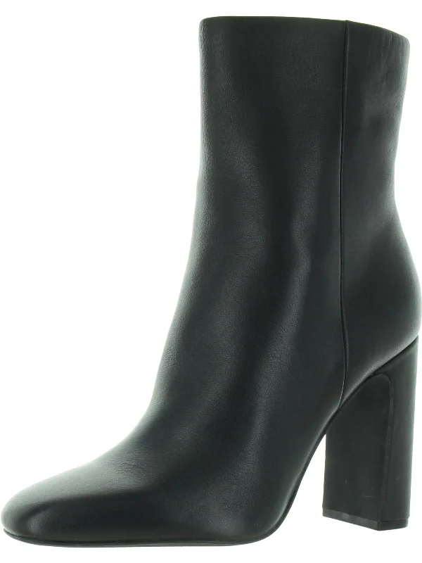 Allison Womens Pointed Toe Leather Mid-Calf Boots Rubber - Sole Plimsoll Look  