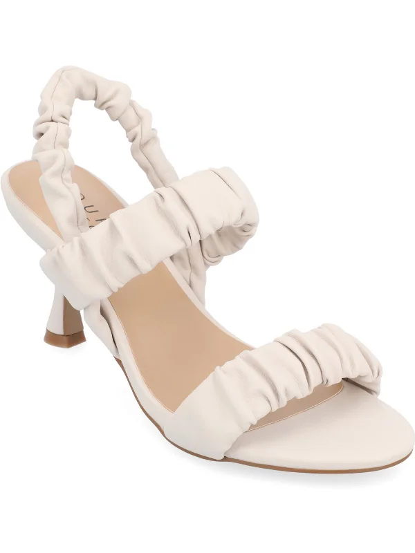 Amaree Womens Faux Leather Dressy Heels Edwardian Shoe Look  