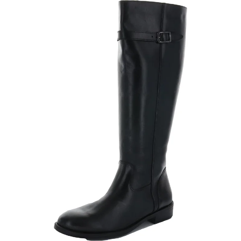 Antonia Womens Leather Knee-High Riding Boots Ankle - High Military Boot Style  