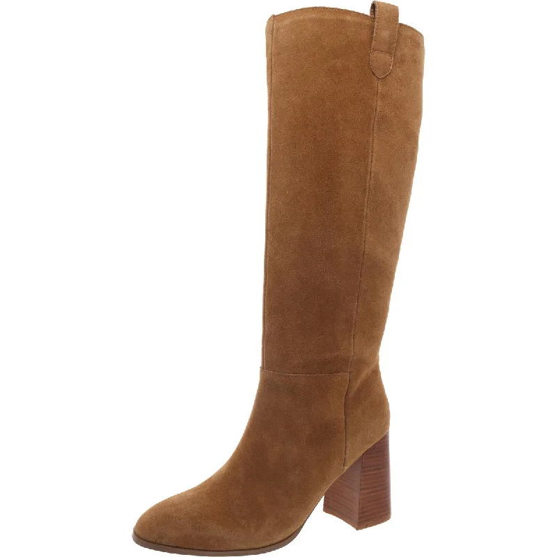 Autumn Womens Suede Pull On Knee-High Boots Victorian - Era Boot Style  