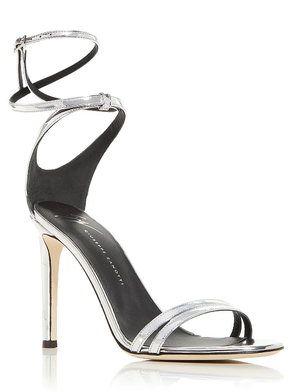 Basic 105 Womens Leather Textured Dress Sandals Art Deco - Inspired Shoe Look  