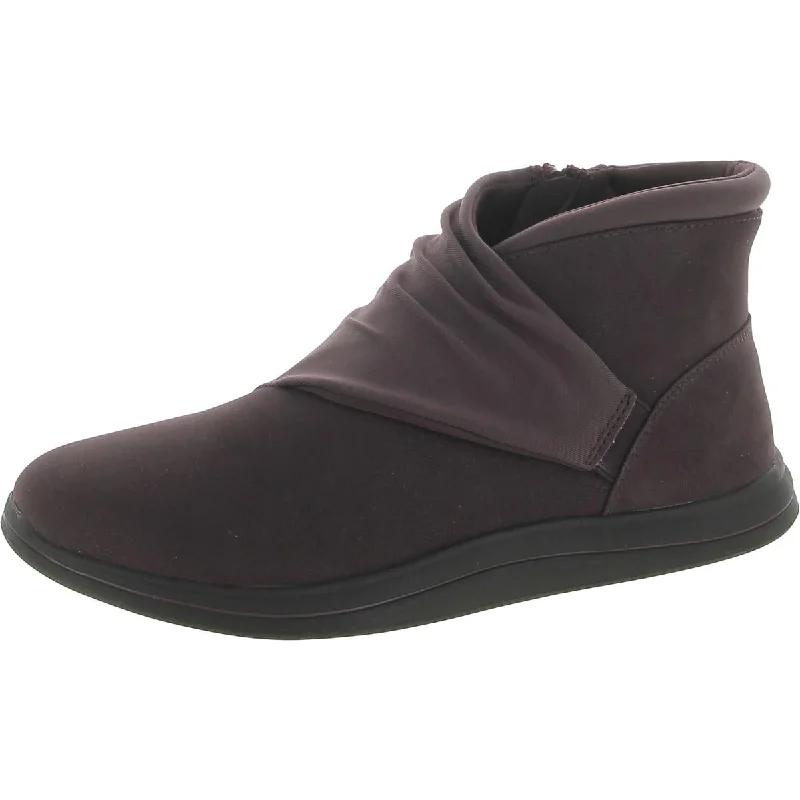 Breeze Dusk Womens Zipper Pull On Booties Retro Basketball Sneaker Design  