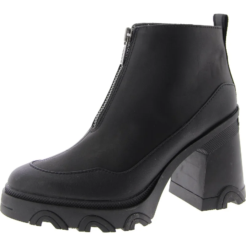 Brex Heel Zip Womens Zipper Round Toe Ankle Boots Sustainable Shoe Design  