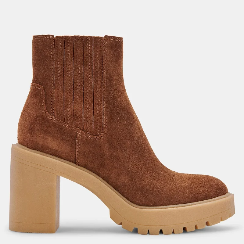 CASTER H2O BOOTIES CAMEL SUEDE Minimalist Sneaker Style  