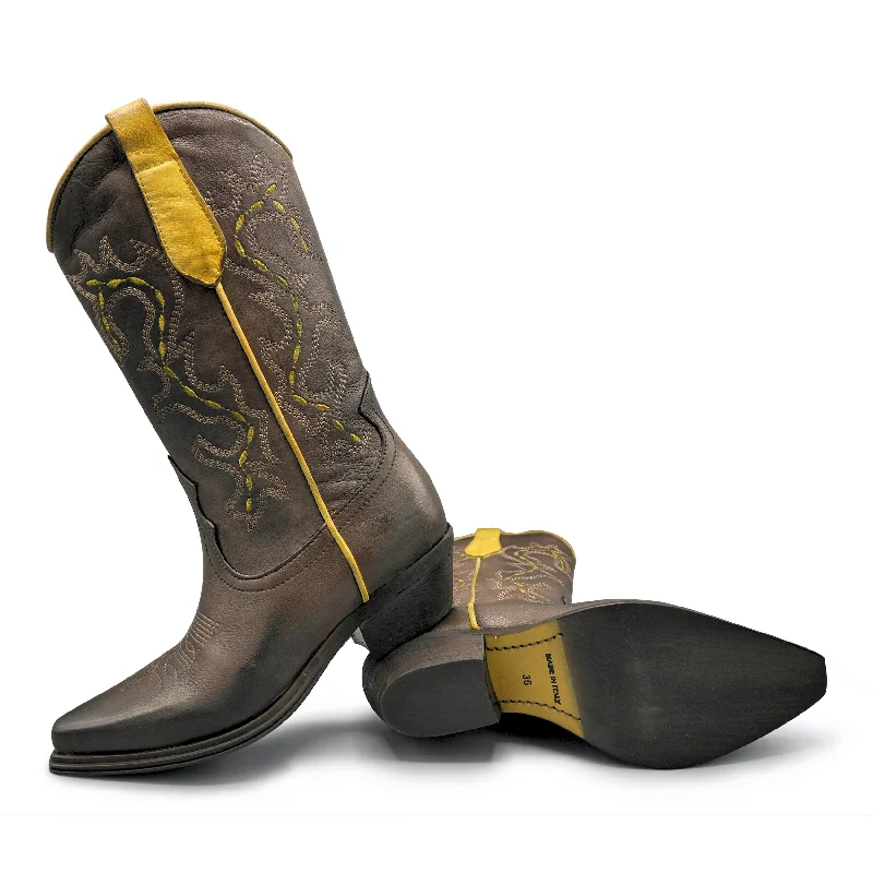 CEFAL - Brown/Yellow Mod Oxford Design  