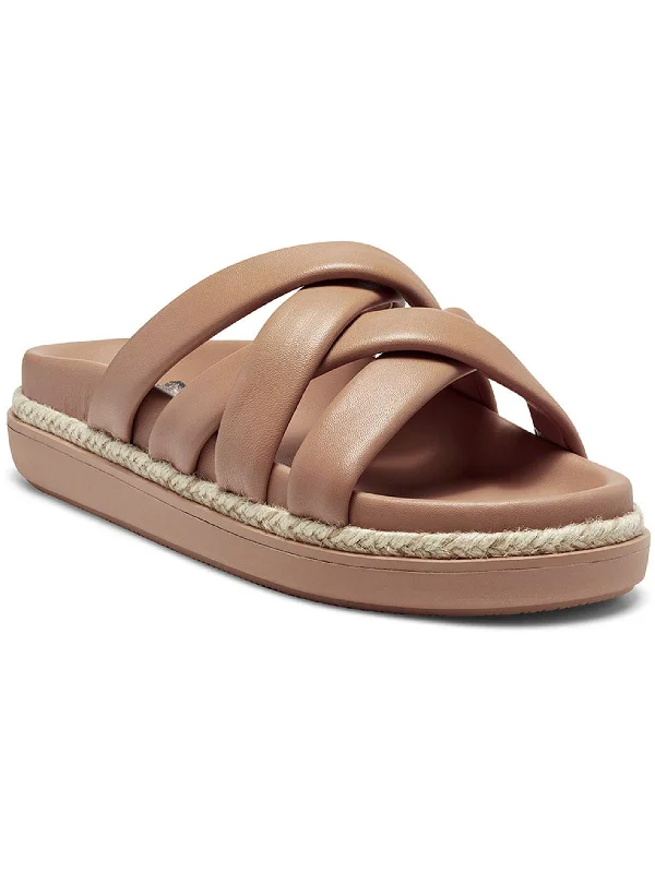 Chavelle Womens Leather Slides Footbed Sandals Tech - Inspired Sneaker Look  