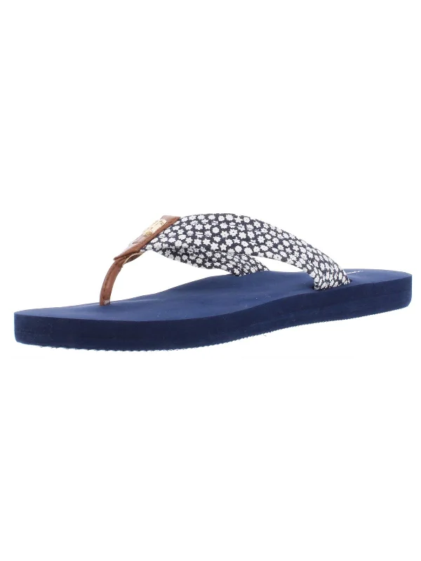 Chottie Womens Thong Sandals Flip-Flops Rubber - Sole Plimsoll Look  