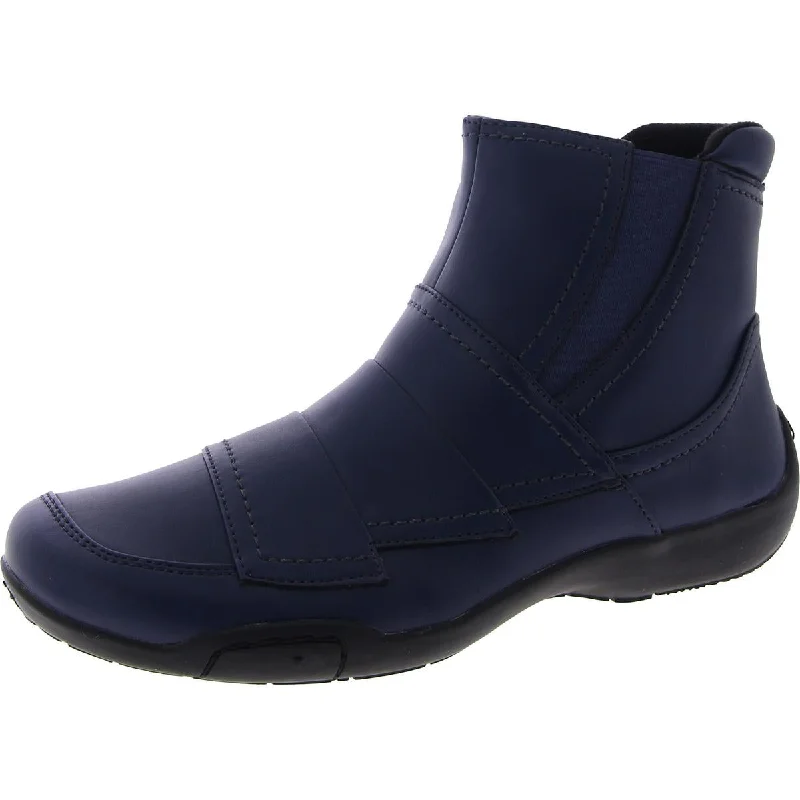 Claire Womens Faux Leather Casual Ankle Boots Single - Buckle Monk Look  