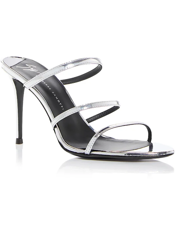 Clandestino Womens Patent Dressy Slide Sandals Blue Coast Loafer Aesthetic 