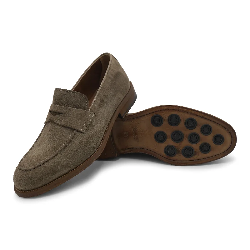 R258 - Caribu Beige Penny Loafer Skateboarding Sneaker Style  