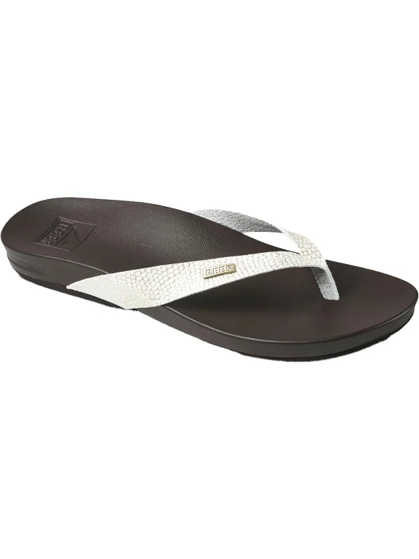 Cushion Court Womens Faux Leather Snake Print Flip-Flops Zip - Up Boot Style  