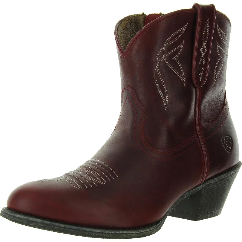 Darlin Womens Almond Toe Zipper Cowboy, Western Boots Lightweight Tennis Sneaker Look  
