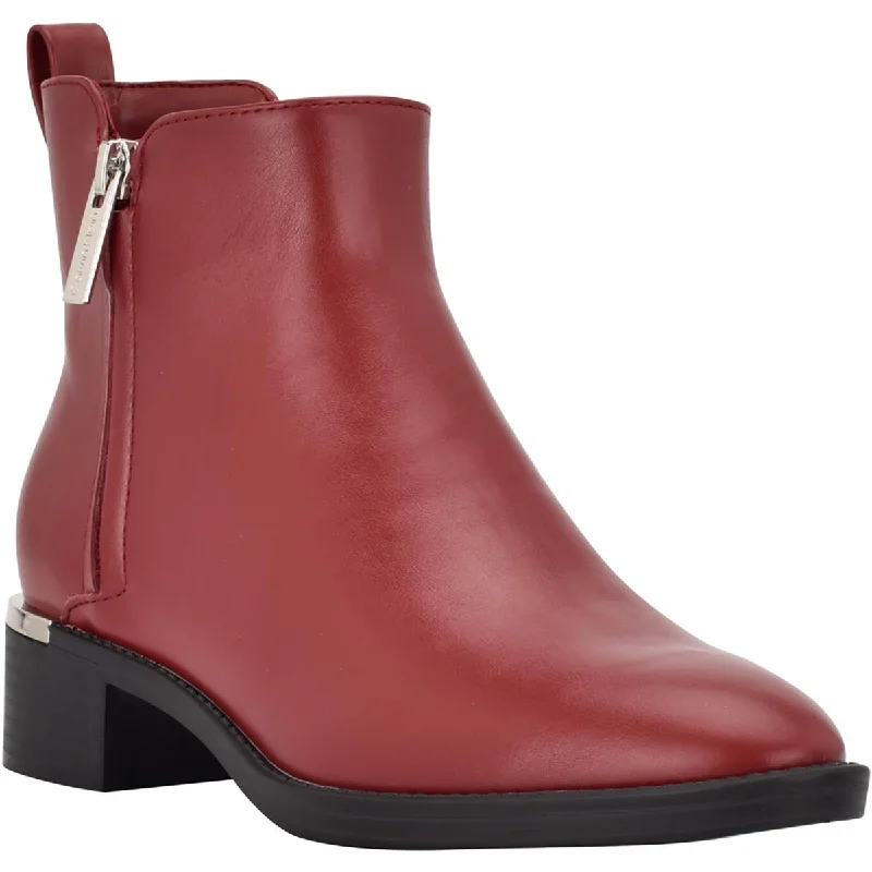 Deneice  Womens Faux Leather Almond Toe Ankle Boots Ivy League - Inspired Derby Look 
