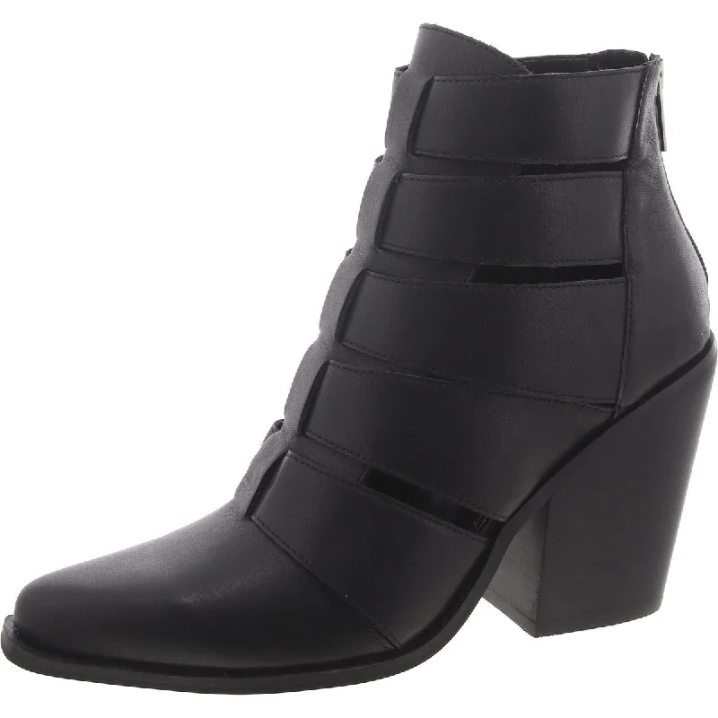 Drifter Womens Leather Cut-Out Ankle Boots Strap - Up Sandal Resort Style  
