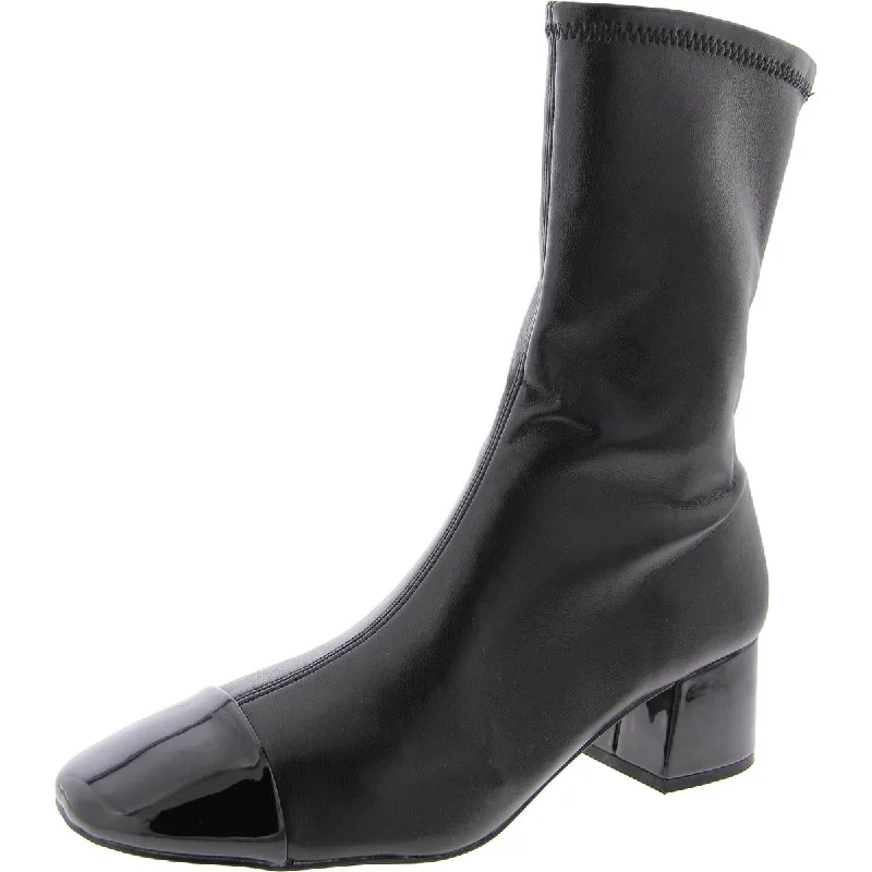 Elisha Womens Mid-Calf Boots Mod Oxford Design  